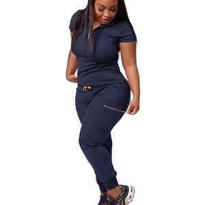 Nouvelle Collection – Tenues Médicales Tendance pour Femmes : Ensembles de Blouses et Pantalons de Médecin, Uniformes de Soins Infirmiers, Tailles Plus Disponibles - Product Image 4