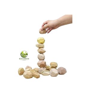 Piedras de Equilibrio de Madera de Teca Natural, Juguete Educativo Montessori, Bloques de Apilamiento Tumi Ishi para el Desarrollo Infantil - Product Image 3