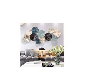 Decoración de pared de metal con diseño de hojas grandes, artículo decorativo para habitación de hoteles y dormitorio, precio bajo - Product Image 5