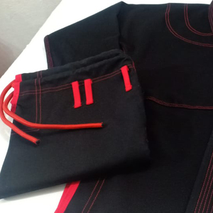 เครื่องแบบผ้าฝ้าย100% BJJ GI มีตะเข็บรักษาความปลอดภัยควบคุมความชื้นเสริมจุดความเครียดที่ทนทาน - Product Image 3