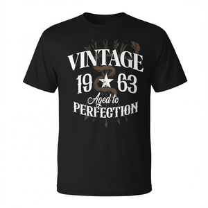 T-shirt vintage 1963 vieilli à la perfection pour homme, cadeau idéal pour la fête du 61e anniversaire, t-shirt promotionnel de style vintage - Product Image 2