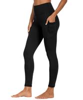 Cómodas mallas estirables de cintura alta para mujer para Fitness Yoga Uso diario Pantalones sólidos de moda con decoración de agujeros