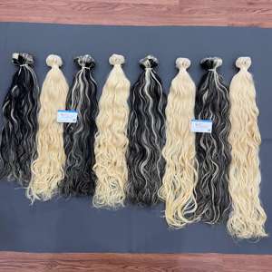 Extensiones de pelo humano ondulado natural, Mejor Proveedor, mejor precio al por mayor, extensiones de pelo natural ondulado, pelo de trama 100% vietnamita - Product Image 5