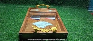 Luxury Handcrafted Acrylic Jar Set with Mother of Pearl Inlay Lids and Elegant Wooden Serving Tray Eid Ramadan Mubarak - Product Image 5