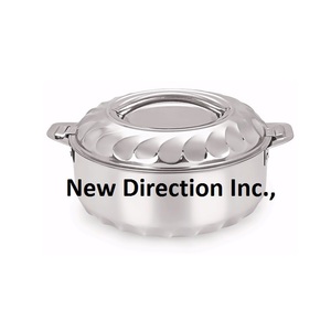 Casserole isolée arrondie à double paroi de finition brillante servant une marmite chaude de serveur de nourriture en acier inoxydable de vente chaude - Product Image 1