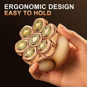 Rasoir rotatif pour hommes, rasoirs électriques dorés avec étanchéité IPX7, design ergonomique, recharge USB, pour le rasage du corps des hommes chauves - Product Image 3