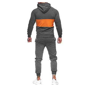 2025 Men's Winter Flared Long Sleeve Tracksuit Breathable Hooded Streetwear Solid Pattern 100% Cotton - Product Image 2