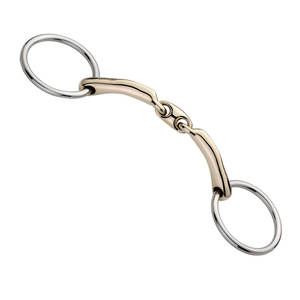 Broca de anillo suelto articulada Mullen, broca de filete de caballo de acero inoxidable, tachuela ecuestre, equipo de entrenamiento y equitación para caballos - Product Image 1