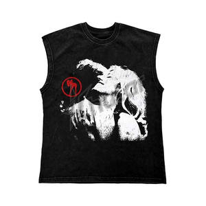 Camiseta sin mangas de peso pesado de gran tamaño para hombre - Product Image 4