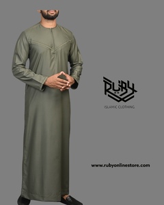 Las mejores ofertas en tamaño personalizado Tela de Grado Superior Casual Étnico Thobes Sudadera con capucha Jubba-Ropa musulmana larga en estilo indio - Product Image 3