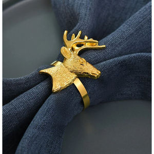 Vajilla al por mayor, servilletero, diseño de Reno dorado, Clip para servilleta, manguito de tejido para accesorios de servilleta a precio razonable - Product Image 4