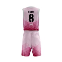 Uniformes de basket-ball nouveau design vêtements de basket-ball très vendus ensemble d'uniformes de basket-ball sublimés à séchage rapide pour enfants avec logo vêtements de sport