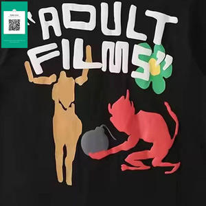 Camiseta de algodón con cuello redondo ajustada personalizada 2025 para hombre, tela de alta calidad, servicio OEM, fabricante, Impresión de hojaldre - Product Image 4