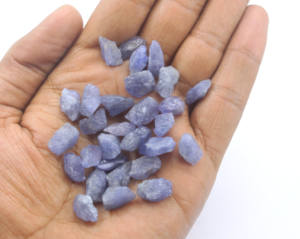 10 Uds. Piedra natal de diciembre, tanzanita de cristal azul sin tratar de alta calidad, 12-14MM, piedras preciosas sueltas violetas naturales crudas para joyería - Product Image 2