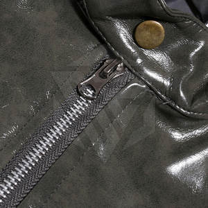 Veste en cuir de vache pour hommes à manches longues de haute qualité avec col montant Concevez votre propre style de mode pour l'hiver - Product Image 3