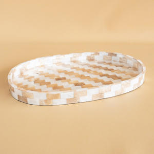 Bandejas para servir Beauty MOP, bandeja de nácar de alta calidad, Decoración de mesa y regalos hechos a mano - Product Image 2