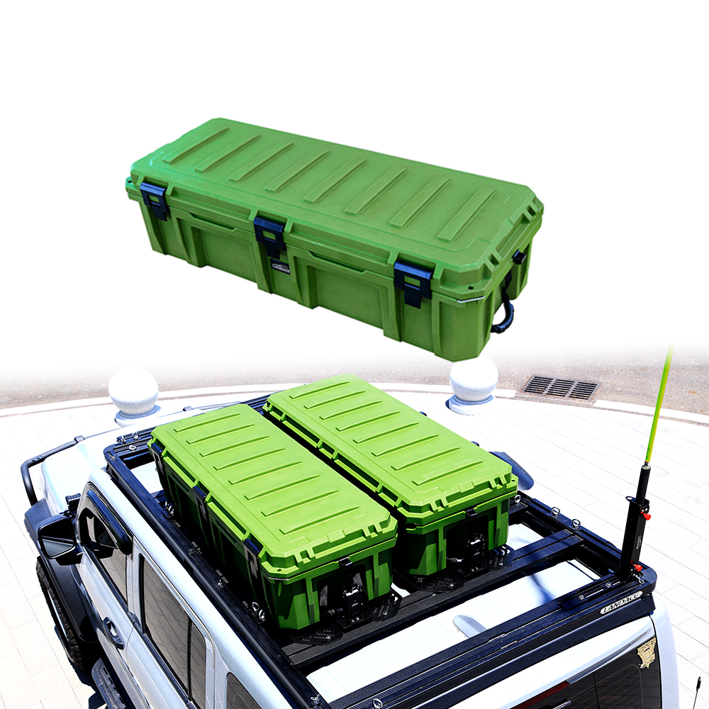 Recém-chegados 4x4 acessórios de acampamento ao ar livre Ferramenta De Plástico Caixa De Armazenamento Caso Heavy Duty Car Telhado Racks montado Ferramenta caixa no caminhão