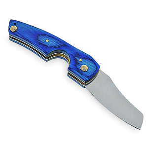 Cortador de Puros D2 Hecho a Mano, Navaja de Bolsillo con Mango de Madera Azul, Elegante - Product Image 3