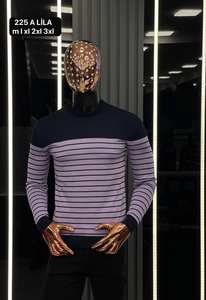 Suéter Casual de Invierno para Hombre, Cuello Redondo, Manga Larga, Cálido, Antiarrugas, 100% Algodón, Diseño Jacquard - Product Image 3