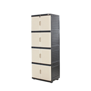 Mini Cabinet 4-Stack Plastic Storage Anti-Scratch <b>Key</b> Lock Minimalist Home <b>Organizer</b> - Product Image 5