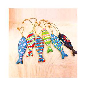 Vente en gros pas cher Unique en bois coloré poisson famille poisson de mer figure à vendre pour enfant en bois jouet décoration murale au Vietnam - Product Image 5