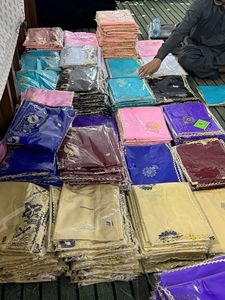 Châle hijab en mousseline de polyester à motifs floraux avec embellissements en strass, écharpe d'été respirante pour femme, style africain sénégalais - Product Image 3