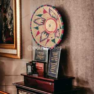 Cesta Redonda de Pared Tejida con Cuerda de Bambú Estilo Art Deco, Precio de Fábrica, Venta al Por Mayor desde India - Product Image 2