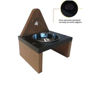 ชามน้ำอาหารแมวทำจากสแตนเลสอุปกรณ์ชามอาหารสัตว์เลี้ยง1ชิ้นเป็นมิตรต่อสิ่งแวดล้อม - Product Image 5