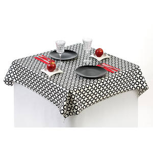 Nappe imprimée cercles Alba Plus Extrafabric 120x120cm, adaptée aux tables de 116x116cm, B2B - Product Image 1