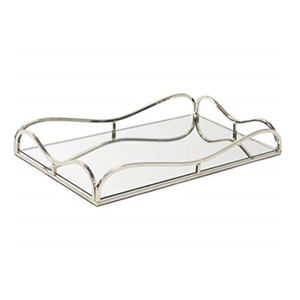 Elegante bandeja cuadrada de aluminio y cristal con acabado elegante perfecta para chocolates y presentaciones de fiesta - Product Image 4