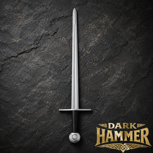 Espada de entrenamiento vikinga antigua forjada a mano, de acero de alto carbono, con cruzante protector y funda a juego, Dark Hammer - Product Image 3