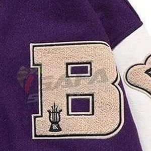 เสื้อแจ็คเก็ตเบสบอลปักลายโลโก้แบบกำหนดเอง ผ้าขนสัตว์ สำหรับผู้ชาย สไตล์วินเทจ คอตั้ง ระบายอากาศได้ดี เป็นมิตรกับสิ่งแวดล้อม พร้อมสำหรับฤดูหนาว - Product Image 4