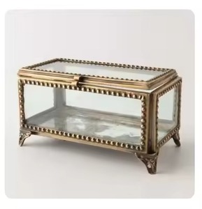 Boîte à bijoux de haute qualité faite à la main avec le meilleur miroir pour ranger les bagues, les bracelets, les colliers et les bijoux - Product Image 2