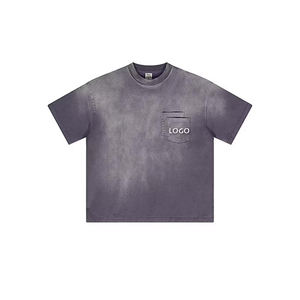 Camiseta de Manga Corta de Algodón 100% Ecológica, Estampada Personalizada de Alta Calidad, Estilo Vintage, Holgada y Extra Grande para Hombre - Product Image 3