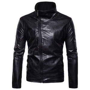 Nueva llegada chaquetas de cuero de moda de tamaño personalizado Original piel de oveja Stand Collar High Street Style para el invierno - Product Image 1