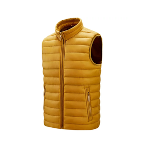 Veste d'hiver sans manches pour homme de qualité supérieure, avec fermeture éclair, tricotée, imperméable, réversible, 100% coton BD - Product Image 1