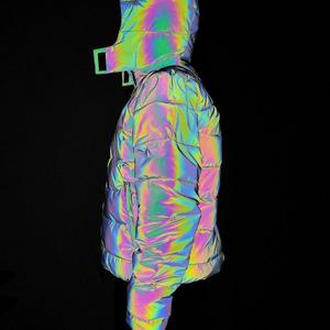 MA1 Flight <b>Jacket</b> <b>Grey</b> Reflective Bomber Coat with Solid Zipper Plus Size Mens' Wholesale <b>Jacket</b> - Product Image 4