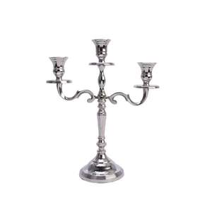 Candelabros modernos de Metal dorado y plateado para Navidad, decoración Interior de lujo, iluminación de mesa de cena romántica, pantalla clásica para el hogar - Product Image 6