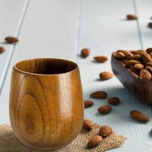 Copa de Madera Natural Sólida de Primera Calidad, Multifuncional, Estilo Vintage, para Whisky, Vino, Té, Café y Cerveza - Decoración para el Hogar, Pulida y Fina - Product Image 3