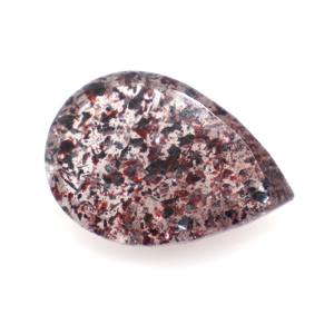 22 carats naturel Super sept améthyste rutile à facettes Cabochon pierre poire coupe Lepidocrocite pierre précieuse - Product Image 1