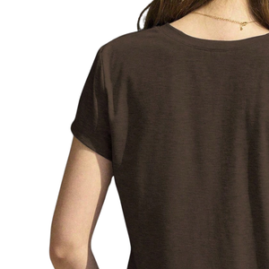 Camiseta informal de manga corta para mujer, cuello redondo, algodón suave, bordado de lazo, ajuste delgado, Top básico, ropa de moda para uso diario de verano - Product Image 4