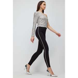 Leggings Deportivos Térmicos de Cintura Media con Pedrería Brillante, Talla Única, Efecto Push-Up, Casuales para Gimnasio, Primavera e Invierno, Hechos de Spandex y Nailon - Product Image 2