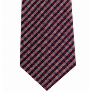 Cravatta Classica Tessuta Rossa da Uomo Tommy Hilfiger, Taglia Regolare, Fantasia Scozzese Testurizzata - Product Image 2