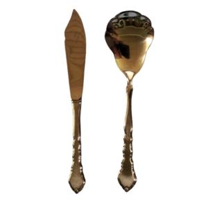 Cubiertos de acero inoxidable con acabado mate, juego de 5 mangos largos, tenedor, cuchara, cuchillo, productos de calidad superior a precios razonables - Product Image 2