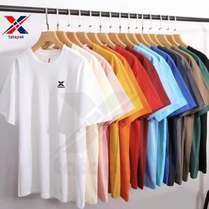 Camiseta de punto 100% algodón con cuello redondo y estampado por transferencia térmica - Manga corta transpirable estilo urbano con color y logotipo personalizados - Product Image 2