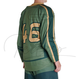 Maillot de hockey sur glace personnalisé pour équipe, sublimation, séchage rapide, respirant, 100% polyester, logo personnalisé, design uni, vente en gros - Product Image 6