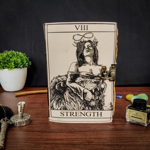 The strength Leather Journal Libro de bocetos de sombras encuadernado de cuero hecho a mano antiguo Gran regalo para hombres y mujeres - Product Image 1