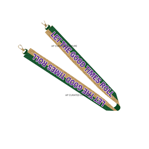 Sangle de sac à main en coton perlé artisanal perles colorées sacs fourre-tout en bandoulière élégants sacs à main de créateur Mardi Gras - Product Image 1