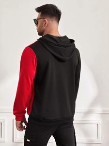 Sudaderas con Capucha de Bloques de Color para Hombre, Invierno, al por Mayor, con Logotipo Personalizado, Teñido Liso, Impermeables, Colores y Tallas Personalizadas - Product Image 2