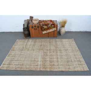 Alfombra Turca de 4.3x6.5 pies, Alfombra Oriental Marrón Vintage - Product Image 2